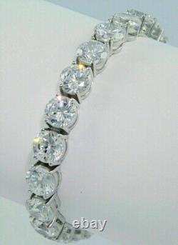 10ct Round Cut Lab Création Diamond Bracelet De Tennis 14k Blanc Or Plaqué Argent