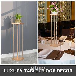 10pcs Wedding Flower Stand Vase Métallique Stand Withplate Gold Centerpieces Décoration