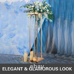 10pcs Wedding Flower Stand Vase Métallique Stand Withplate Gold Centerpieces Décoration