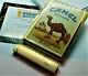 24ct Gold Plated Metal Camel Joe Cigarette Case Boîte Cadeau En Étain Avec Briquet 24k