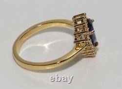 3.99ct Pear Cut Simulated Tanzanite Women's Ring 14k Rose Or Plaqué Argent