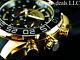 50mm Speedway Invicta Metal Chronographe Twisted 18k Plaqué Or Ss Montre