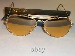 60 Ans 58mm B&l Ray Ban Gp All-weather Ambermatic Shooing Aviateurs Sunglasses