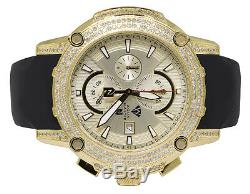 Aqua Maître Jaune Plaqué Or Limited Edition Nicky Jam Diamond Watch Nj1 5.0ct