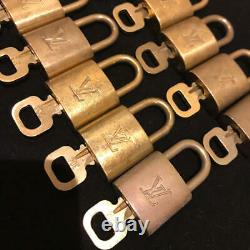 Auth Louis Vuitton Or Cadena Padlocks Plaqués 10 Piece Set Key Japon Fedex K
