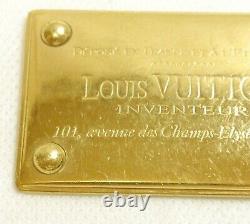 Authentique Plaque Louis Vuitton Porte-clés Gold Metallic #5939