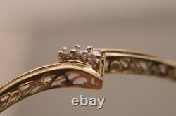 Bracelet pour femme en diamant créé en laboratoire, coupe baguette 2CT, plaqué or jaune 14K