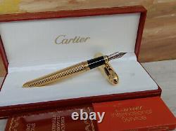 Cartier Louis Cartier Godron Stylo De Fontaine Doré, Nos