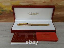 Cartier Louis Cartier Godron Stylo De Fontaine Doré, Nos