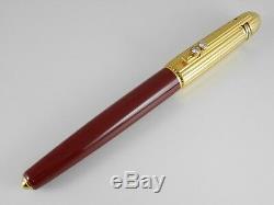 Cartier Pasha Laque Rouge Et Plaqué Or Fountain Pen F (accessoire À Clip)