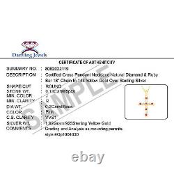 Certifié 1.14ct Baguette Natural Diamond Pendentif Femmes 14k Plaqué Or Blanc