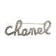 Chanel B20 Logo Broche Plaqué Strass Fashion Pearl Gold Cc Coco