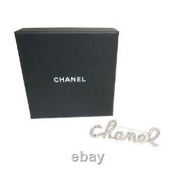 Chanel B20 Logo Broche Plaqué Strass Fashion Pearl Gold CC Coco