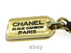 Chanel Charm Cambon Plaque Plaquée Or Auth Utilisé T16791