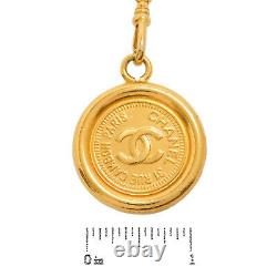 Chanel Plaqué Or CC Logos Médaille Charme Vintage Chaîne Ceinture #191c Rise-on