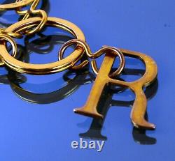 Christian Dior Gold Plated Charm Ring Bag Charm Bag Accessoires Utilisés Authentique