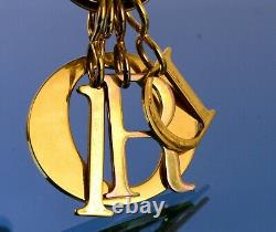 Christian Dior Gold Plated Charm Ring Bag Charm Bag Accessoires Utilisés Authentique