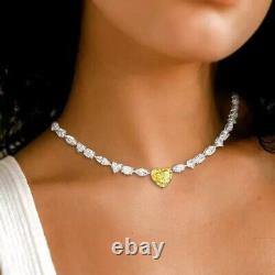 Collier de tennis pour femmes en or 14K plaqué, avec diamants de laboratoire multi-formes de 24 carats