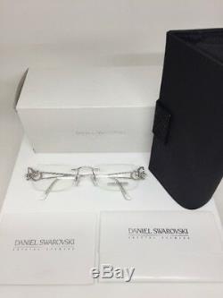 Daniel Swarovski En Cristal Sans Monture Monture De Lunettes Perles S220 23 Kt Plaqué Or Gp