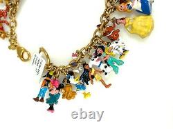 Disney 37 Bracelet De Charme De Caractère En 24ct Plaque D'or