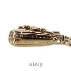 Fendi Keyring Bag Charm Gold Plaqué Metal Vintage Italie Authentic #oo385 O