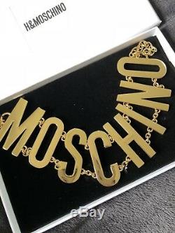 H & M Moschino Plaqué Or Collier Ras Du Cou H & Moschino