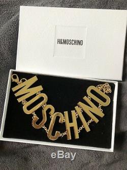 H & M Moschino Plaqué Or Collier Ras Du Cou H & Moschino