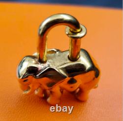 Hermes Or Plaqué Éléphant Cadenasa Sac Charm #1542be Rise-on