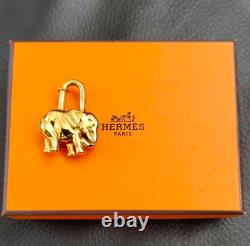 Hermes Or Plaqué Éléphant Cadenasa Sac Charm #1542be Rise-on