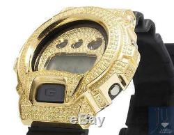 Hommes Casio G Shock 6900 Plaqué Or Jaune Canari Lab Diamond Watch 5.5 Ct