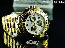 Invicta 50 MM Excursion Twisted Metal Suisse Chrono Poli 18k Ip Gold Montre