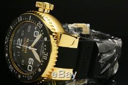 Invicta Hommes 52mm Grand-pro Diver Plaqué Or 18k Blak Dial Ss Black Bracelet