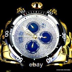 Invicta Réserve Venom 1.7 Ctw Diamond Swiss Mvt Haute Polish Gold Plate Watch Nouveau