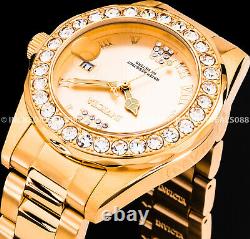 Invicta Women Pro Diver Crystal Accented Rose Gold Plaqué Ss Bracelet Watch