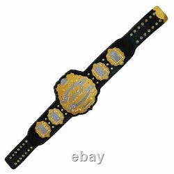 Iwgp Heavyweight Championship Title Belt Gold Plated Metal Plate Adulte Flambant Neuf