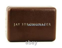 Jay Strongwater Lillian Peacock Charm 18 Carats Plaqué Or Swarovski Cristaux New Box
