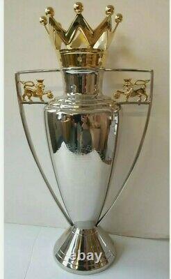 Liverpool Fc Replica Premiership Trophy 20 Metal Gold Plated Couronne & Lion Sale