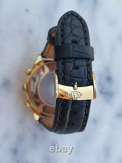 Lorenz Watch 14337 Chronograph Valjoux Automatique 7750 Gold Plated Mens40mm Swiss