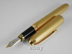 Louis Cartier Gold Plated Fountain Pen F (excellent) Livraison Gratuite Dans Le Monde Entier