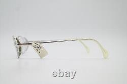 Lunettes DANIEL SWAROVSKI S050 Montures Ovales en Argent Plaqué Or Nouvelles