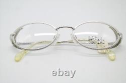 Lunettes DANIEL SWAROVSKI S050 Montures Ovales en Argent Plaqué Or Nouvelles