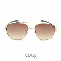 Lunettes de soleil de luxe pour pilote avec monture en métal marron plaqué or DUCATI DA7023 400