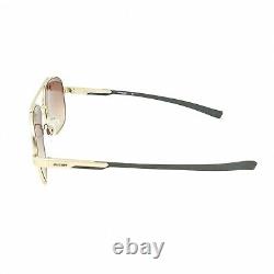 Lunettes de soleil de luxe pour pilote avec monture en métal marron plaqué or DUCATI DA7023 400