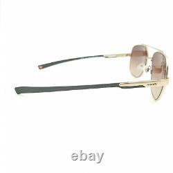 Lunettes de soleil de luxe pour pilote avec monture en métal marron plaqué or DUCATI DA7023 400