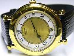 Mens Old Seiko Age Of Discovery Date Gold Plated Montre Modèle 5y22-6059
