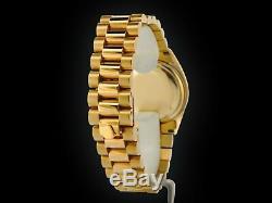 Mens Rolex En Or Jaune 18 Carats Solide Datejust Withgold Plaqué Président Style Bracelet