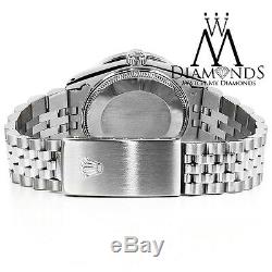 Montre Rolex Pour Homme En Argent, Jubilé, Argent Et Diamants, Datejust 36 Mm, 18k & Ss