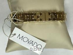 Movado Gras 3600201 Cadran Champagne Plaqué Or Ion Mesdames Quartz Garantie