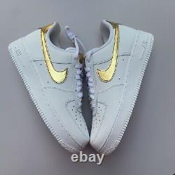 Nike Air Force 1 Low'07 Lv8 White Metallic Gold Dc2181-100 Taille Homme 8