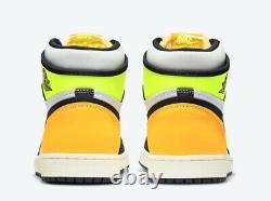 Nike Air Jordan 1 Retro High Volt Gs Taille 4y/5.5w 575441-118 Navires Lisez Le Desc
